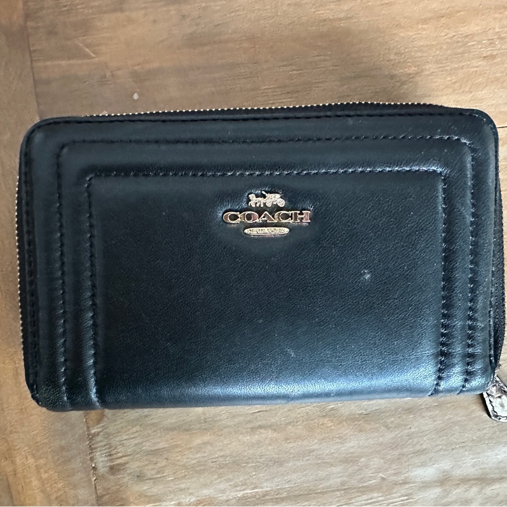 Coach Black Leather Wallet